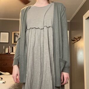 Matty M Heather Gray Knit Cardigan